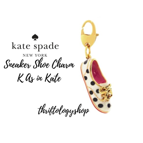 Kate Spade How Charming Sweet Treasures Collection Sneaker Shoe Charm Polka Dot